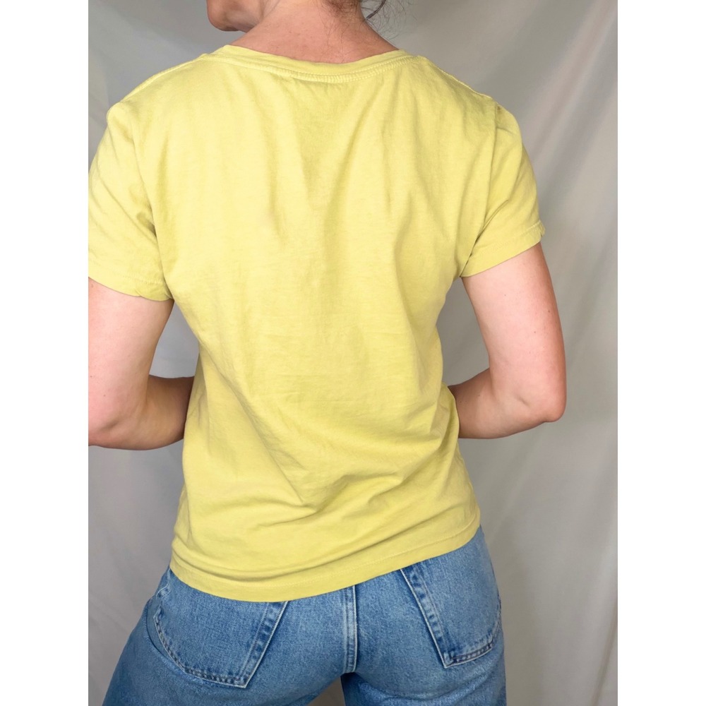 Jungmaven Hemp Organic Cotton Blend Crew Neck T-Shirt Lime Green Yellow XS Tee - Picture 10 of 11